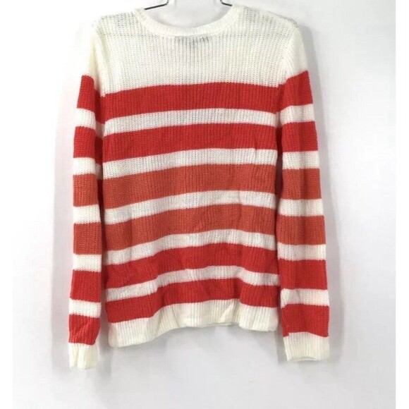 NWT Apt. 9 Women's Red White Colorblock Stripe Pullover Sweater - Size L - Picture 2 of 5